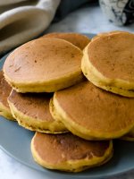 Use this quick hack to make pumpkin spice pancakes using your favorite buttermilk pancake mix. Excellent for a fall mornings or holiday breakfasts.