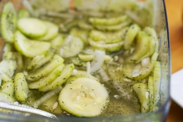 Marinated Cucumber Salad with dill