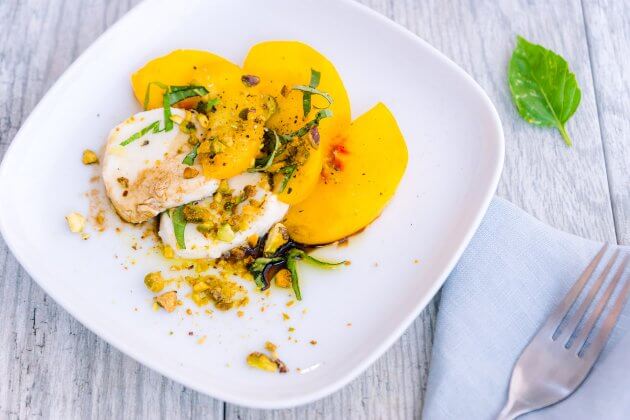 This summery recipe offers a peachy twist on an Italian favorite, peach caprese salad is an easy no-cook side dish you are sure to revisit again and again.